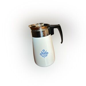 Vintage Corning Ware Percolator 9 Cup Cornflower Carafe Complete with Lid